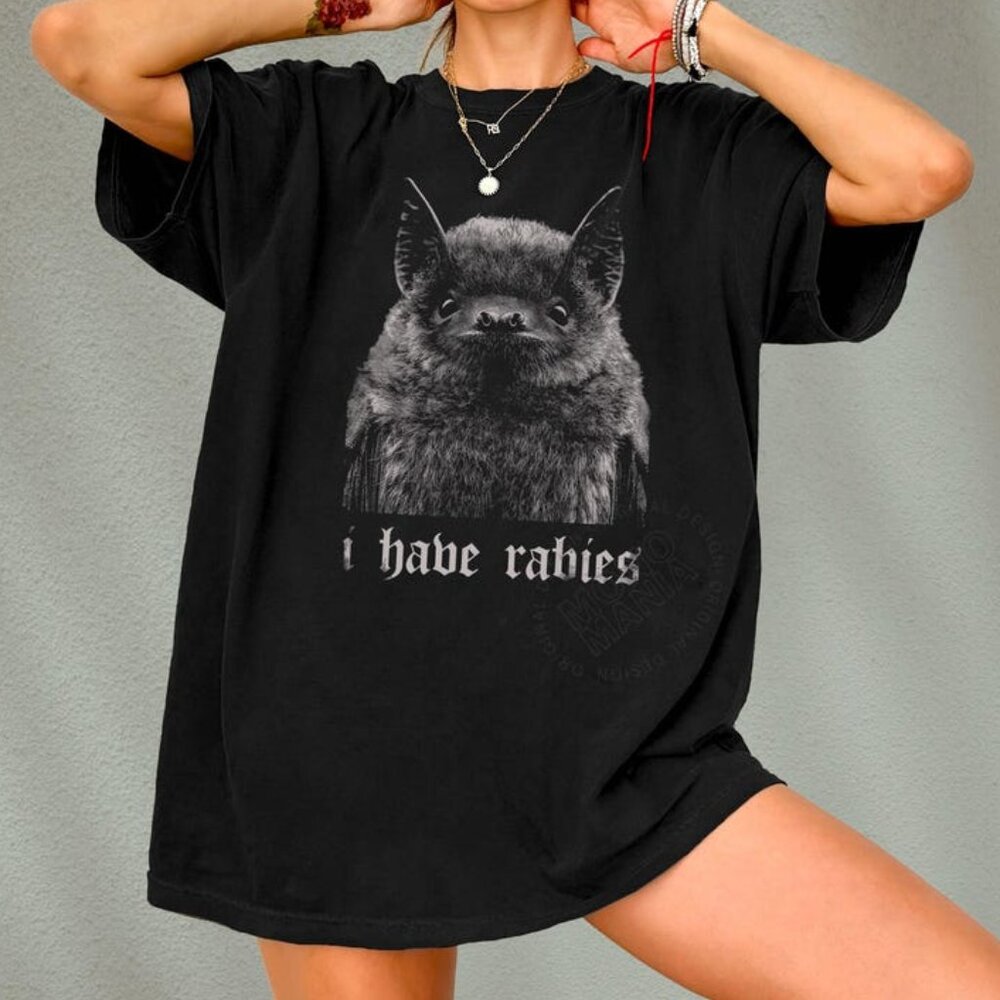 I Have Rabies Bat Shirt T-shirt, Y2k Vibes Shirt